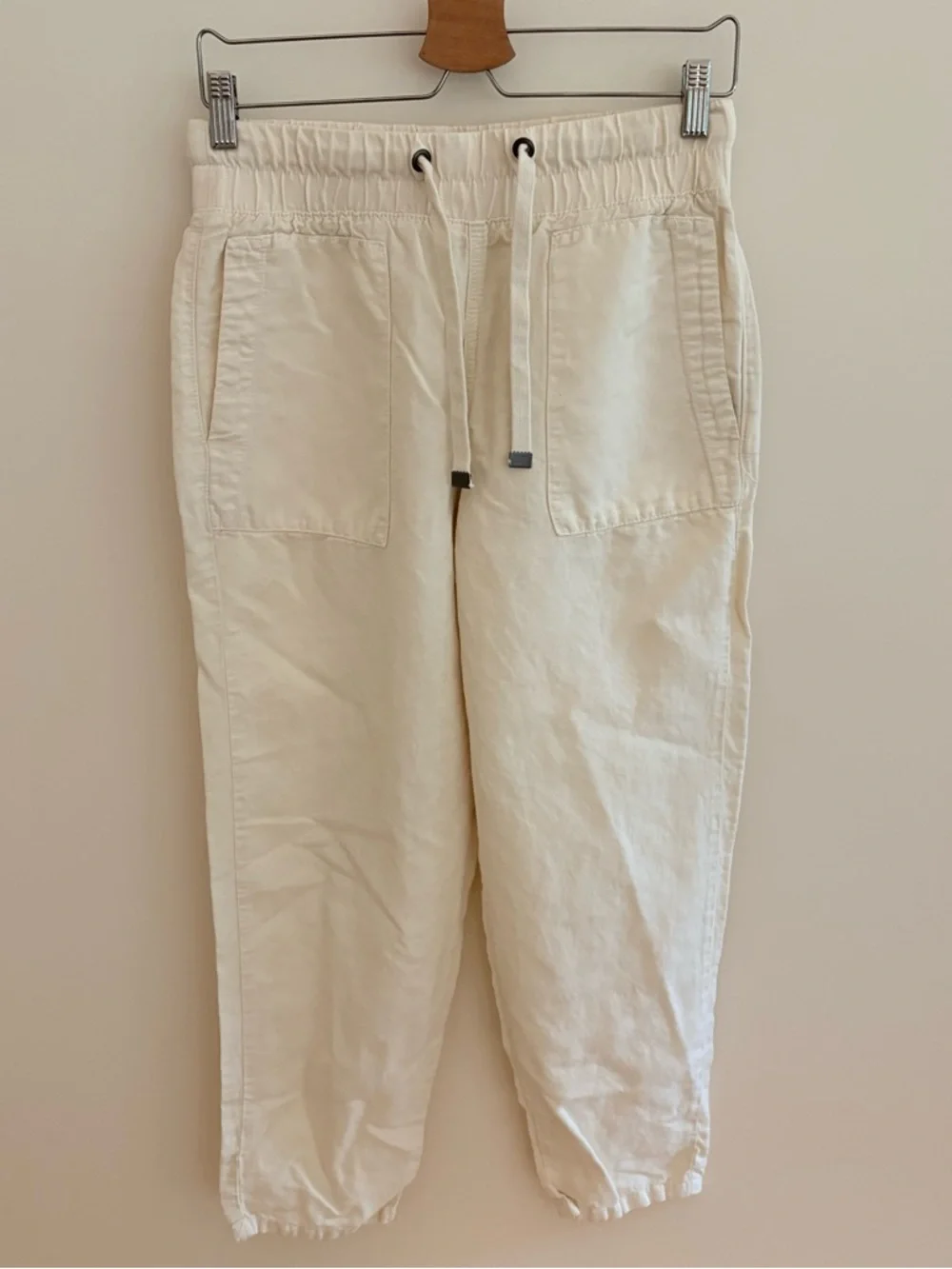 Zara Linen Blend Cropped Pants